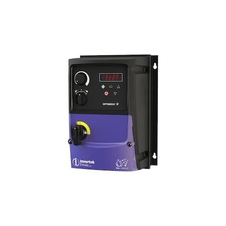 Invertek Drives 0.37 kW 0.5 HP, 4.3 A; Size 1, IP66 Outdoor Switched ODE-3-120043-101B-01